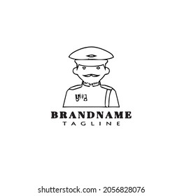 police logo cartoon icon template black modern isolated vector illustration