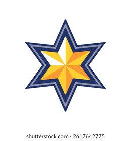 Police Logo Gold Star Emblem Shield Rank Government Authority Badge Award Symbol