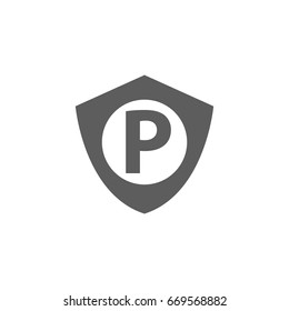 Police logo icon in trendy flat style isolated on white background. Symbol for your web site design, logo, app, UI. Vector illustration, EPS