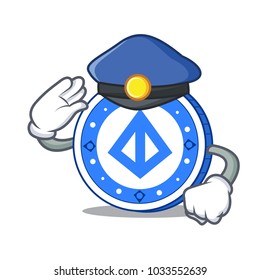 Police loopring coin character cartoon