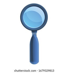 Police magnifier icon. Cartoon of police magnifier vector icon for web design isolated on white background
