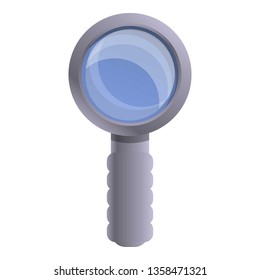 Police magnify glass icon. Cartoon of police magnify glass vector icon for web design isolated on white background