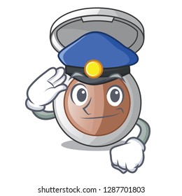 Police makeup powder in the character form