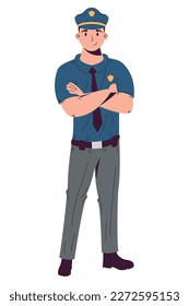 police male professional worker character