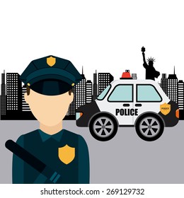 police man design, vector illustration eps10 graphic