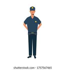 diseño de policías, acciones de trabajadores que trabajan trabajos de ocupación servicio profesional de empleados y tema laboral Ilustración de vectores