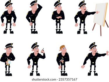 Policía en ocho puestos diferentes. Desarmado. Lögreglan. Policía Islandesa. Situación amigable. Servicio de seguridad pública. llame al 112.