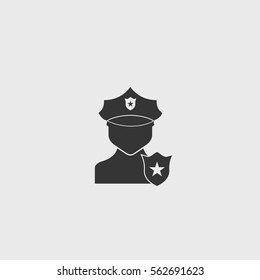 police man icon illustration isolated vector sign symbol
