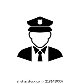 police man icon on white background
