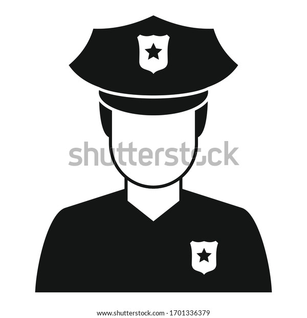 Police man icon.\
Simple illustration of police man vector icon for web design\
isolated on white\
background