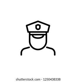 Vector Illustration Police Head Logo Stock Vector (Royalty Free) 1487030930