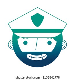 police man in uniform character