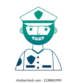 police man in uniform character