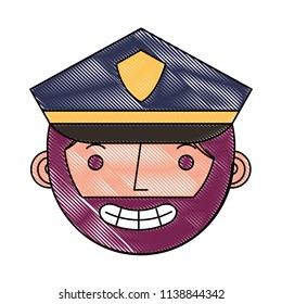 police man in uniform character