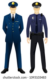 Police man uniform graphic vector