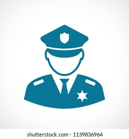 Police man vector icon illustration isolated on white background