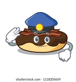 Police maple bacon bar character cartoon