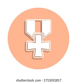 Police medal badge icon. Simple glyph, flat vector of police icons for ui and ux, website or mobile application