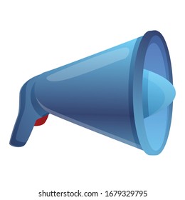 Police megaphone icon. Cartoon of police megaphone vector icon for web design isolated on white background
