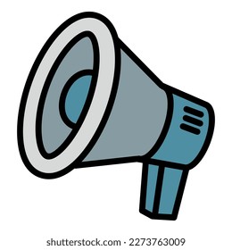 Police megaphone icon outline vector. Guard equipment. Evidence guard