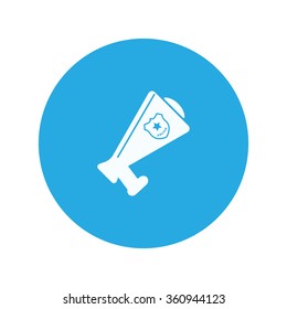 police megaphone shield icon
