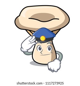 Police milk mushroom character cartoon