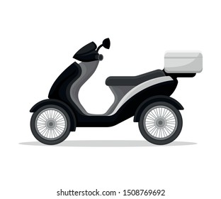 Police moped. Vector illustration on a white background.
