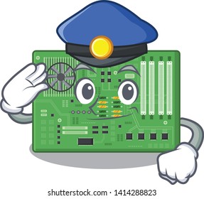 Police motherboard isolated with in the characater