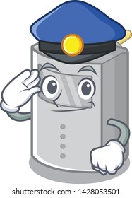 Police motion sensor attached to cartoon wall