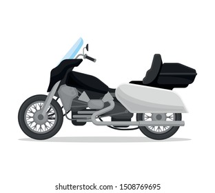 Police motobike. Vector illustration on a white background.