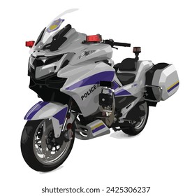 plantilla de diseño de arte de moto de policía