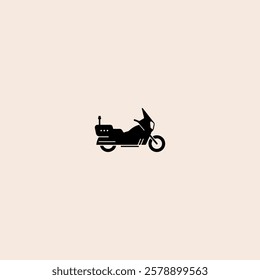 Police Motorbike icon flat vector design.