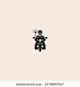 Police Motorbike icon flat vector design.