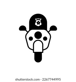 Police Motorcycle icon in vector. Logotype