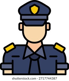 Policía Nuevo Vector de diseño de iconos creativos
