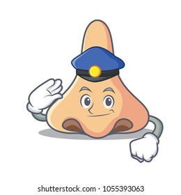 Police nose character cartoon style