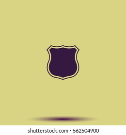Police office badge sign.