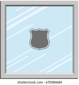 Police office badge sign.