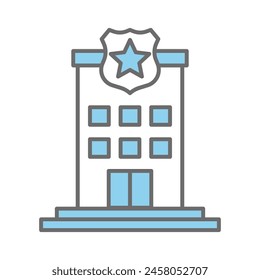 Plantilla de diseño de Vector de icono de oficina de policía