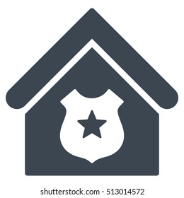 Police Office vector icon. Flat smooth blue symbol. Pictogram is isolated on a white background. Designed for web and software interfaces.