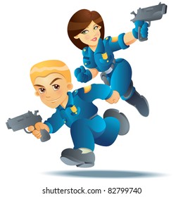 Police Officer in Action