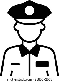 Police Officer Avatar Vector  Icon Design, Law Enforcement Concept, Law Enforcement And Legal System Symbol, Federal Employee Character 