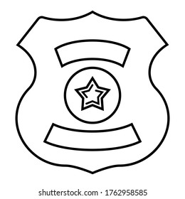 Police Officer Badge Icon Vector Stock Vector (Royalty Free) 1762958585 ...