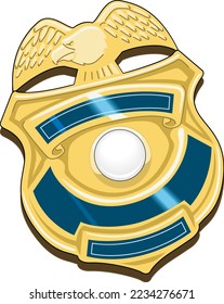 Police Officer Badge Vector Illustration