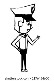 Police officer cartoon sketch