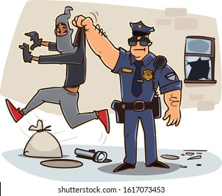 Police Thief Cartoon Hd Stock Images Shutterstock