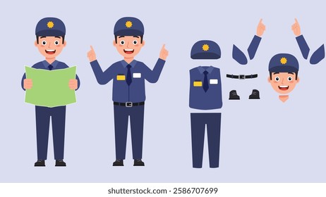 A Police Officer Character Set