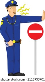 police officer character vector illustration