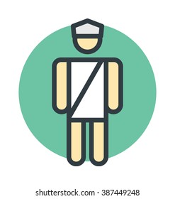Police Officer Colored Vector Icon