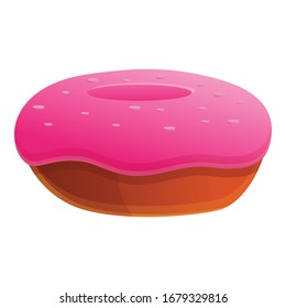 Police officer donut icon. Cartoon of police officer donut vector icon for web design isolated on white background
